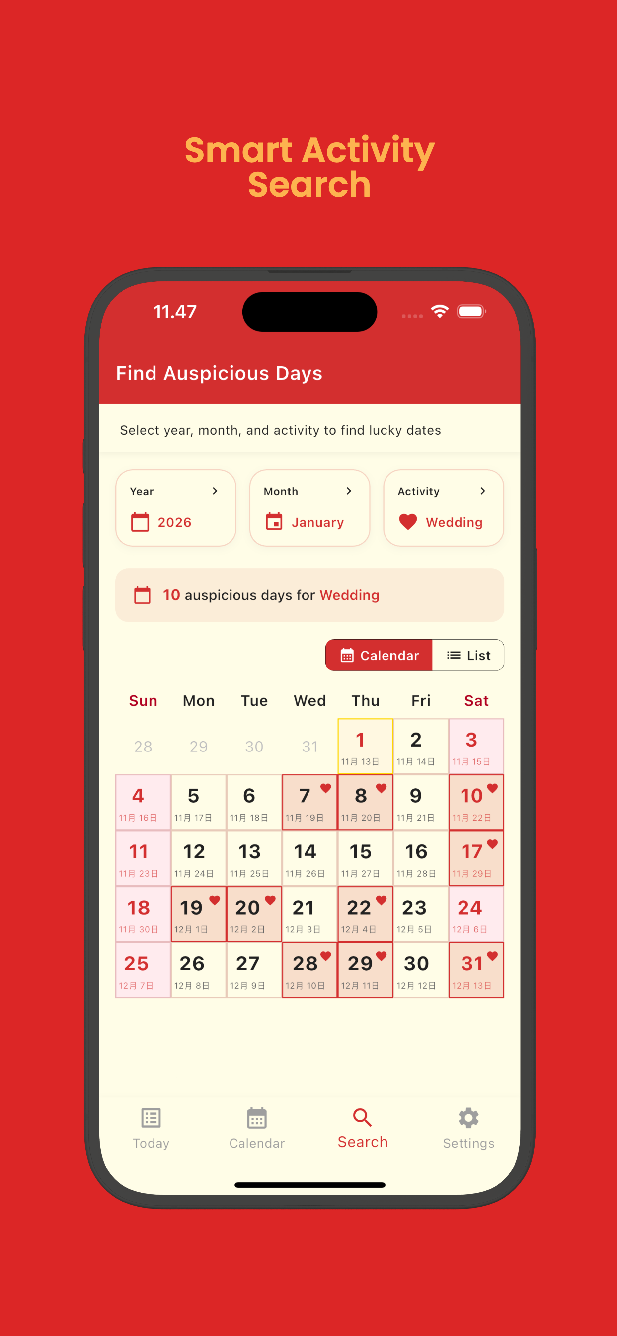 Kalender Lunar Screenshot 3